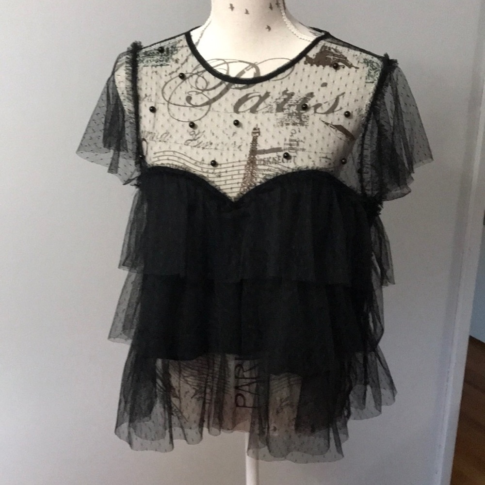 Zara mesh layered blouse Beautiful